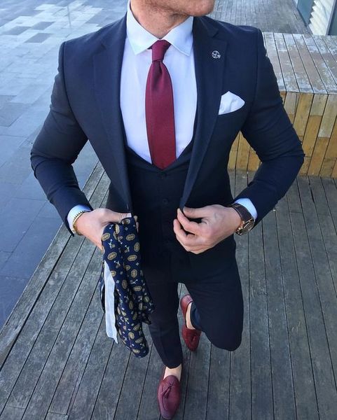 

новый темно-синий мужской блейзер свадебный жених мужской костюм с брюками жилет выпускного вечера smart casual slim fit смокинг терно куртк, White;black