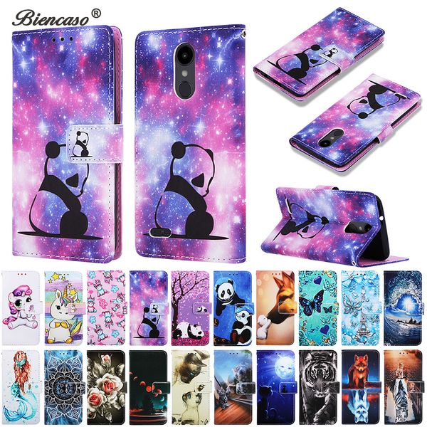 

sfor lg aristo 2 capa tiger panda pattern wallet flip card slot case for lg stylo 4 q stylus aristo 2 plus stylo 5 back cover