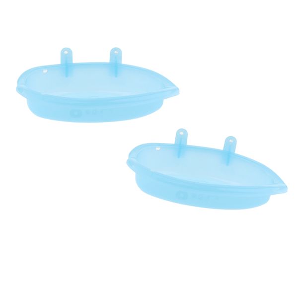 

2 pcs bird bath for caged birds cockatiel bath box washroom toy plastic