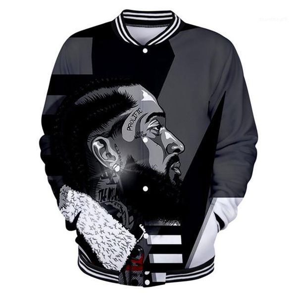 

casual mens outerwear rapper baseball uniform clothing spring autumn fall mens stand collar jackets 3d printed rip, Black;brown