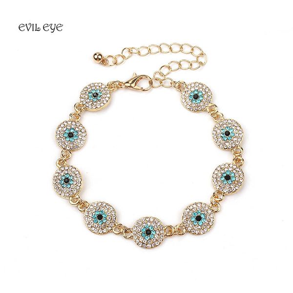 

fashion evil eye charm bracelet women gold/silver plated bracelets for women jewelry accessories, Golden;silver