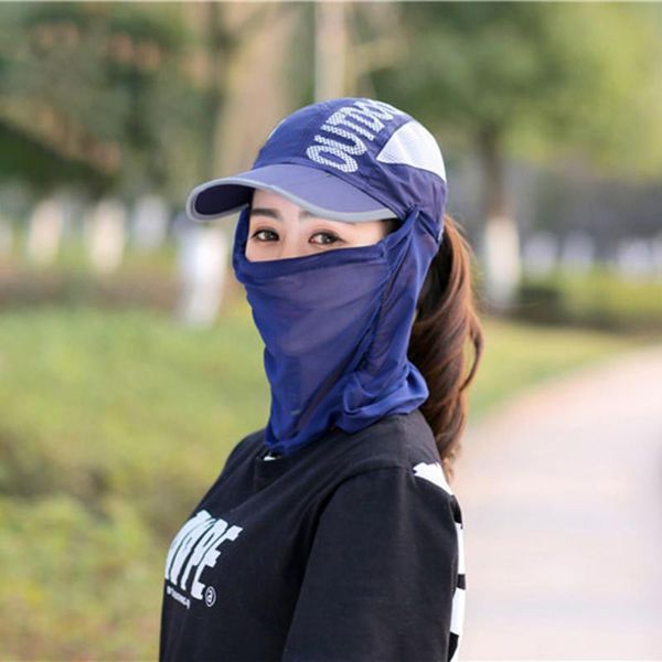 

summer outdoor comfortable sun hat outdoor cap hiking hat camping visor protection face neck cover sun uv protect cap, Black