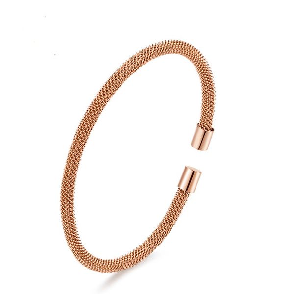 

titanium steel bracelet, simple mesh, rose gold bracelet, valentine gifts, fashion jewelry wholesale, Black