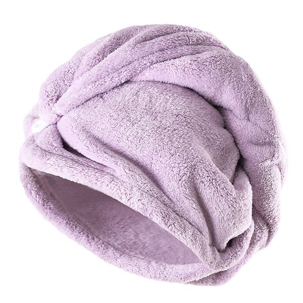 

dry hair towel cap super absorbent microfiber soft quick dry turban bath shower head towel d6