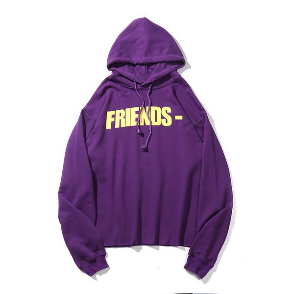 

europe and america purple large v popular hip hop loose-fit men and women couples hoodie hooded, Black
