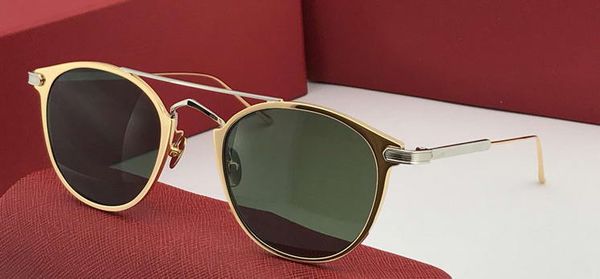 

metal gold green lens sunglasses ct0015s sonnenbrille fashion men sunglasses glasses gafas de sol new with box, White;black