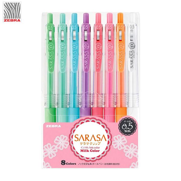 

zebra 3/5/8pcs set colored pens gel pen school stationery office supplies color drawing pen gel pens 0.5mm ballpoint sarasa jj15