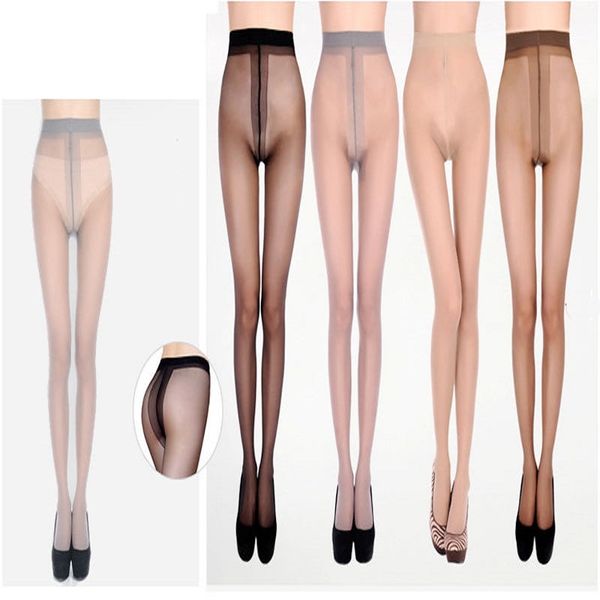 

fashion women t file seamless stockings transparent thigh high tights pantyhose medias 4 color, Black;white