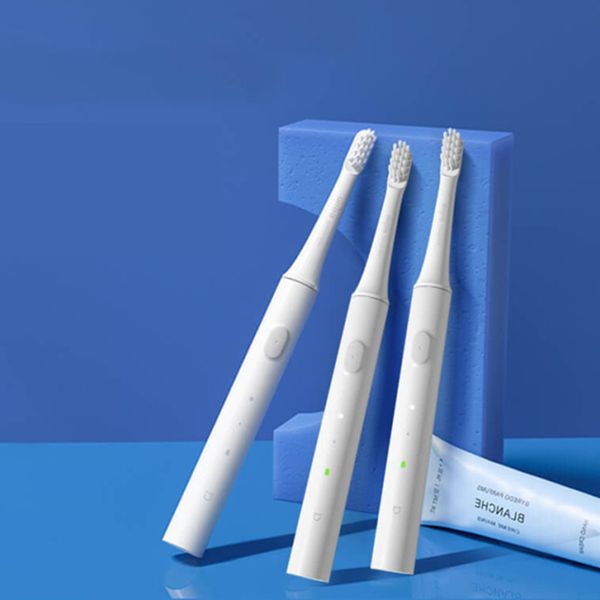 

3pcs t100 smart electric toothbrush waterproof toothbrush head replaceable whitening healthy oral care