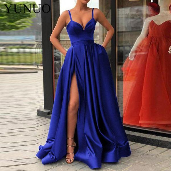 

slit long evening dresses 2019 celebrity red carpet runway fashion dresses evening wear formal prom party pageant gown n10, White;black