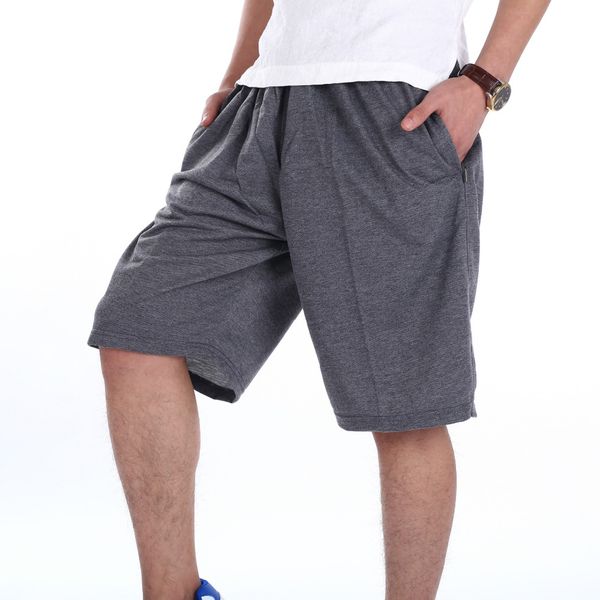 

plus size 2xl-7xl solid shorts man summer fashion casual bermuda cotton short men homme sporting loose beach shorts, White;black