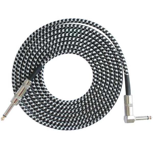 

mono jack guitar cable audio male to male cable wire cord knitting copper 6.35mm straight plug for electric instruments