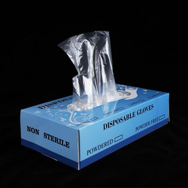 

100шт/коробка одноразовые защитные перчатки одноразовые пластиковые перчатки pe ясности перчатки еды для ресторана промышленное медицинские