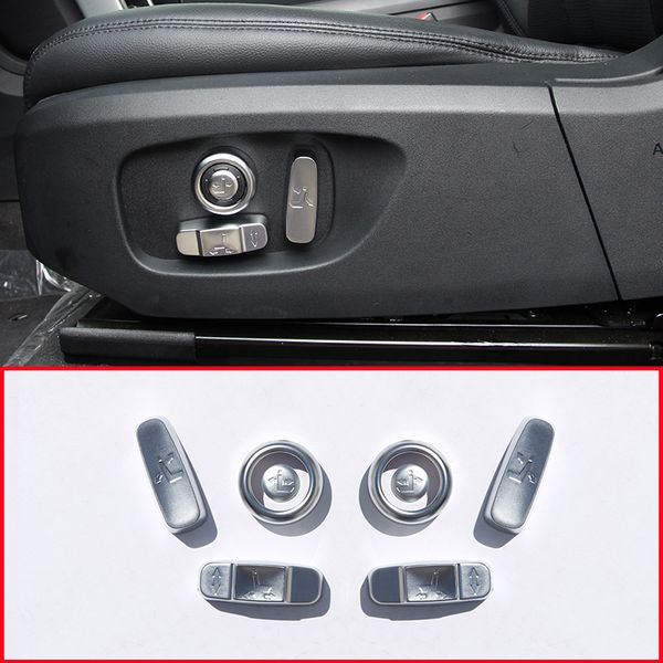 

for discovery sport l550 2015-2020 car-styling abs silver black seat button cover trim interior accessories 8pcs