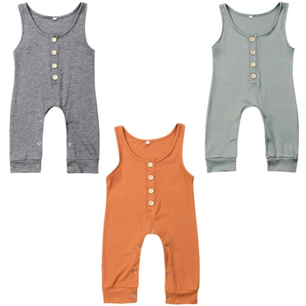 

0-18m toddler infant baby boys clothes sleeveless romper jumpsuit outfits set, Blue