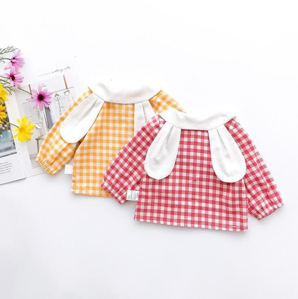 

2020 нового прибытие девушки плед пальто весна хлопок полной рукав мода девочки куртка 0-3 года py674, Blue;gray