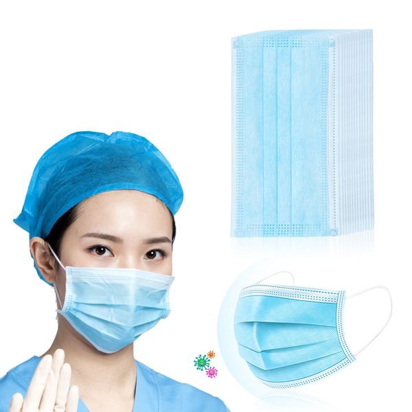 

masque anti virus mask 50pcs disposable anti-dust safe face mouth mask dental dust ear loop face antibacterial mouth mask filter