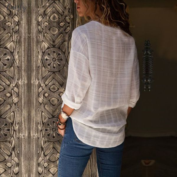 

harajuku blouse women fashion womens and blouses v neck blusa feminina shirts long sleeve chiffon blouse blusas feminina clothes, White