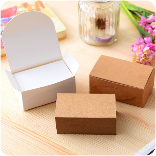 

100pcs high-quality double-sided blank kraft paper business cards graffiti card word card message diy gift new year