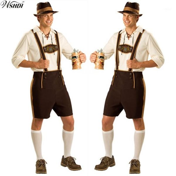 

oktoberfest costume lederhosen bavarian octoberfest german festival beer halloween for men beer costumes plus size m,l,xl,2xl, Black;red