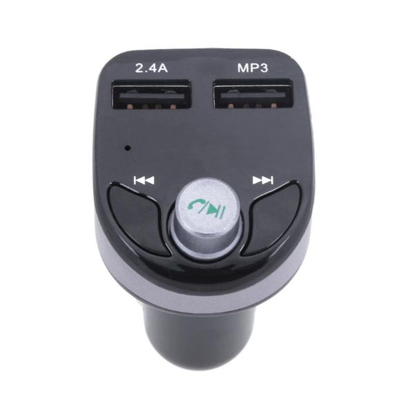 

mini car 2.4a/3.1a dual usb charger car wireless bluetooth kit hand-mp3 player supports tf card usb flash disk