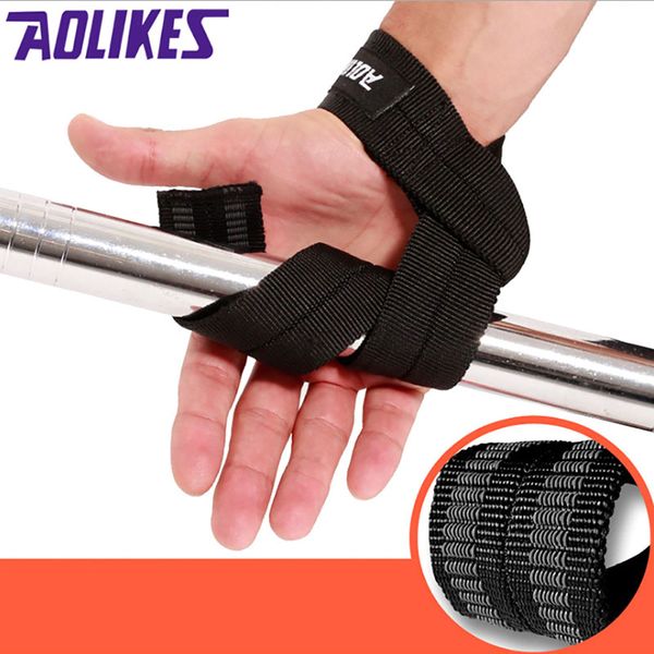 

1 pair weight lifting hand wrist belt protection body building grip strap brace band gym straps weight lifting handwraps