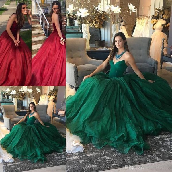 

sweetheart dark green princess prom dresses sleeveless long evening gowns with brush train elegant formal occasion dresses, Black