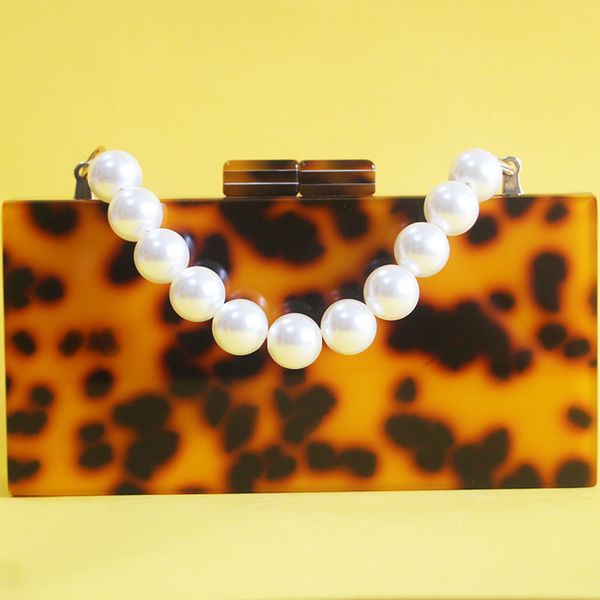 

leopard print crossbody bag women plush solid casual shoulder messenger bag fluffy female handbag acrylic box clutches purse