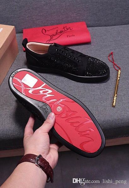 

Whole ale chri tian luxury louboutin cl nb p brand high fa hion ca ual hoe for low help men women port hoe with red black hoe i8