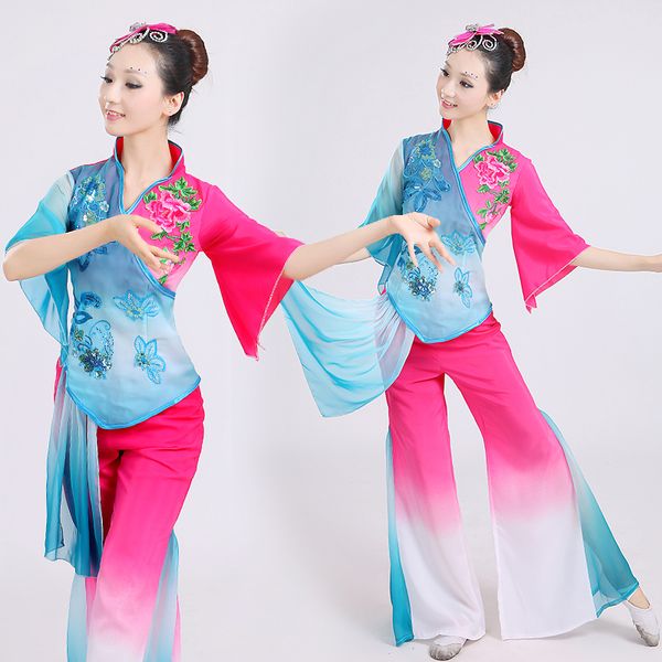 

китайские костюмы hanfu chinse народные костюмы танец фестиваль одежда одежда для выступления на сцене танец с веером блестки зеленый, Black;red