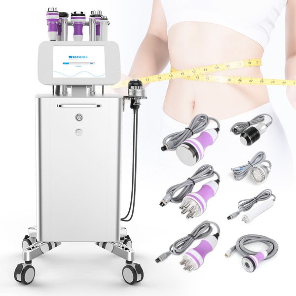 

new 8 in 1 40k unoisetion cavitation radio frequency vacuum cold pn micro current body slimming machine