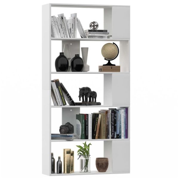 

book cabinet/room divider white 80x24x159 cm chipboard living room furniture