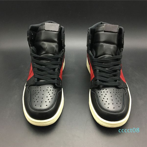 

1 basketball shoes 1s black and red design mens couture defiant patent leather sports sneakers outdoors trainers for basketball 08ct
