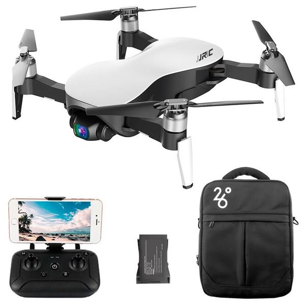 JJRC X12 Aurora 4K 5G Wi -Fi 1,2 км FPV GPS складной RC Drone с 3 -оверовым GIMBAL 50X цифровой Zoom Ultrasonic Plosing RTF - белые два батареи