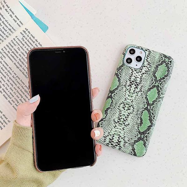 

snake phone case for iphone 11pro/11/11promax xs/x xr xsmax 7p/8p 7/8 6p/6sp 6/6s protective shell fashion snake skin pattern back cover