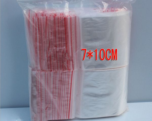 

500pcs 7x10cm transparent travel gift packing bag plastic bag for necklace/jewelry/ small ziplock clear self seal bags pe