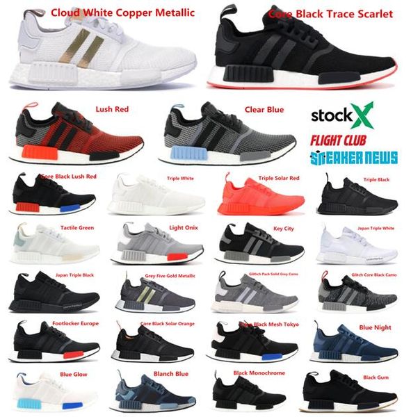 

new nmd runner r1 men womens running shoes japan sneakerscore black trace scarlet trainers sport shoes with box
