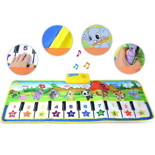 

touch play educational soft foldable gift toys piano mat portable multifunctional home battery powered music game baby kids