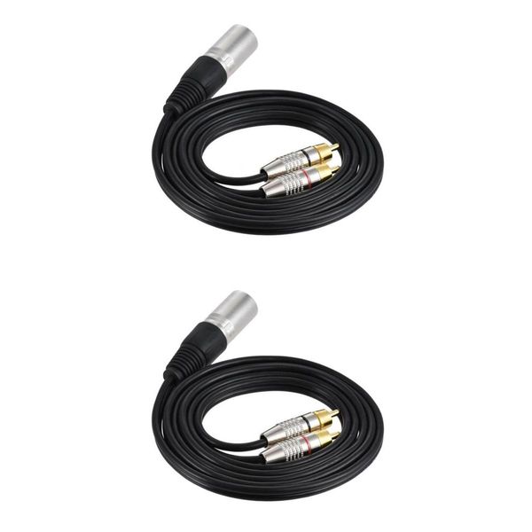 

пара dual rca штекер xlr male jack акустический кабель splitter ведущий кабель
