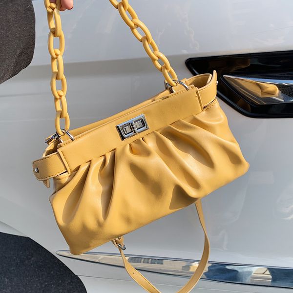 

сумка для женщин 2020 облачная сумка мягкая кожа мадам одно плечо наклонная сумка день клатчи сумки посыльного