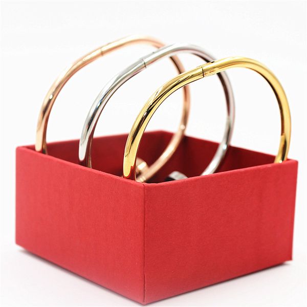 

бесплатная доставка высокое качество бренд ногтей braceletsbangles с камнем розовое золото манжеты браслеты браслеты из нержавеющей стали юв, Black