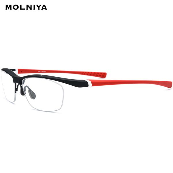 

tr90 fashion half frame eyeglasses sport style glasses frames for men women myopia optical prescription eyeglasses anti skid, Black