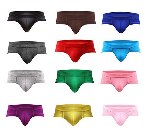 

modal men's low waist underwear panties men's comfortable daily briefs, Black;white