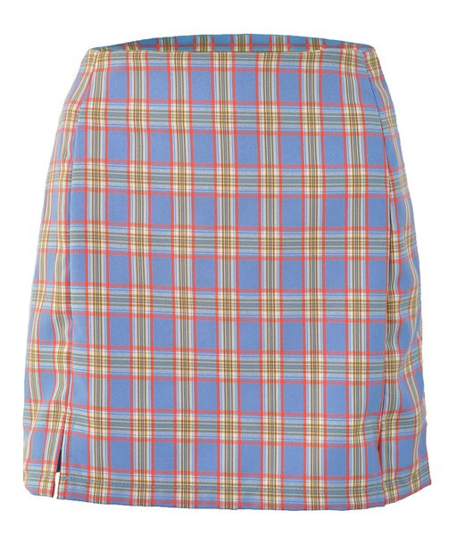 

2020 летние женские модели взрыва дикий пакет хип юбка европа и америка сплит дамы высокая талия клетчатая юбка, Black