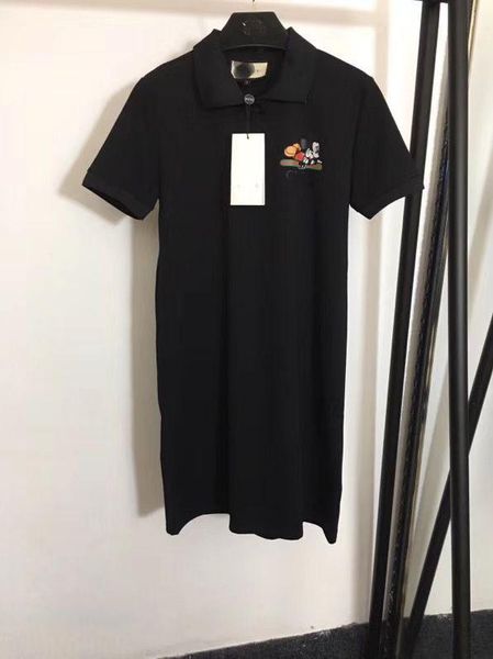 

летняя женская одежда поло платье взлетно посадочной полосы повседневные мини платья женский хлопок vestidos оптовая запад новый, Black