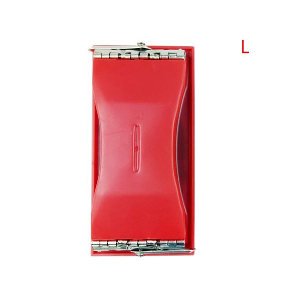 

plastic professional rectangle sandpaper holder red black for woodworking small/large paper grit rack abrasive block durable