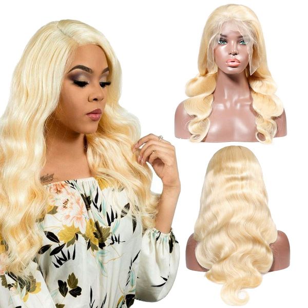 

premier парики полный парики шнурка человеческих волос # 613 светлый цвет тела волны 100% бразильского виргинские волос парики шнурка с нату, Black;brown