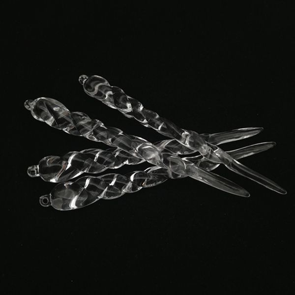 

10pcs/set 13cm simulation ice xmas tree hanging ornament fake icicle prop for winter frozen party christmas tree hanging home de