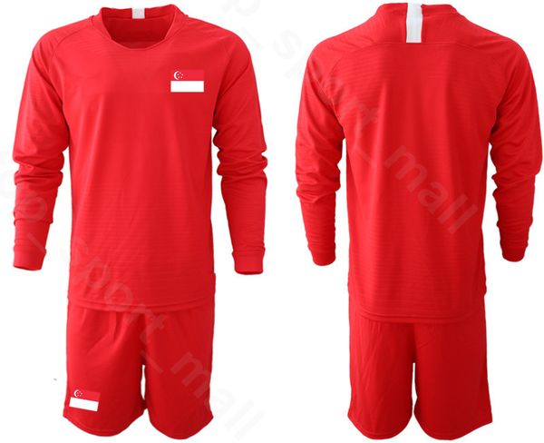 

2019 Long Sleeve Red Singapore Soccer Jersey Set Khairul Amri MAHBUD BAHARUDIN 8 SULAIMAN HARUN QUAK RAMLI Football Shirt Kits Uniform