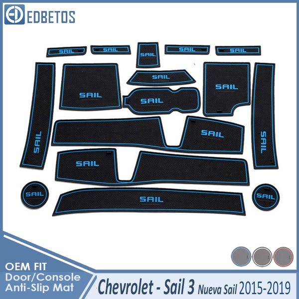 

anti-slip mat for sail 2015-2019 new nueva sail 3 chevy accessories gate slot anti-dirty door groove mat car